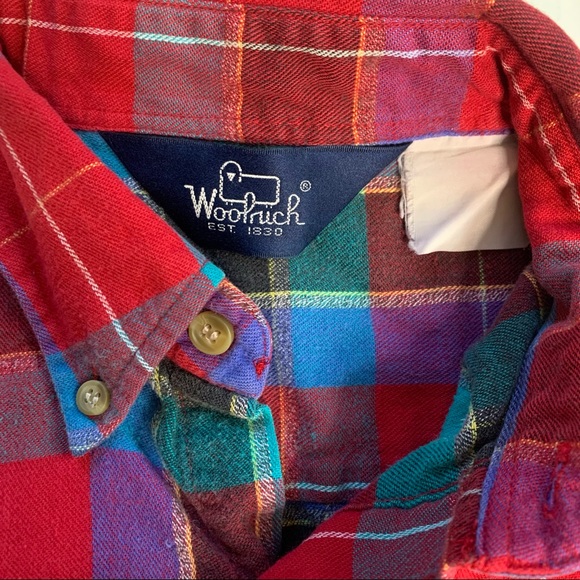 Vintage Woolrich Plaid Button Up Shirt - Picture 3 of 5